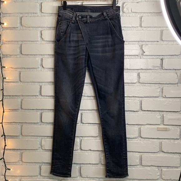 R13 Designer Crossover Black Jeans size 25 like new - Picture 3 of 12